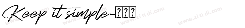 Keep it simple字体转换